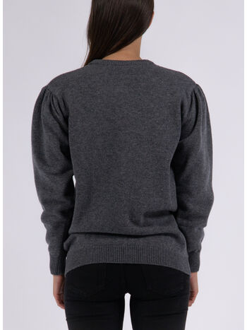PULLOVER KNITTED JUMPER, 003 GREY MELANGE, small