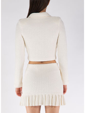 GIACCA CREAM SEQUIN TEXTURED KNIT, CREAM, small