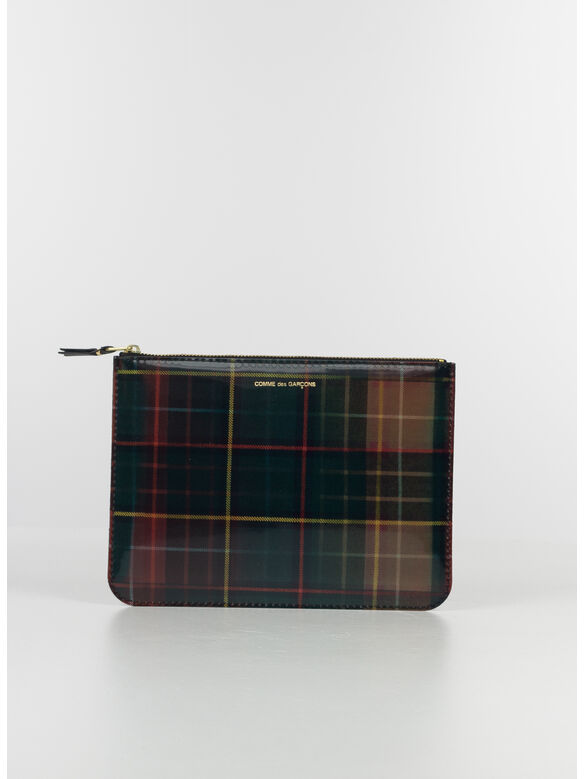 PORTAFOGLIO WALLET LENTICULAR TARTAN UNISEX, RED/GREEN, medium