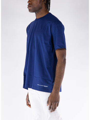 T-SHIRT S/S OVERSIZE CON LOGO, NAVY, small