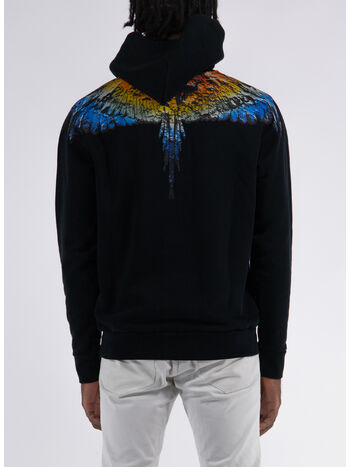 FELPA LUNAR WINGS REGULAR HOODIE, 1040 BLACK LIGHT B, small
