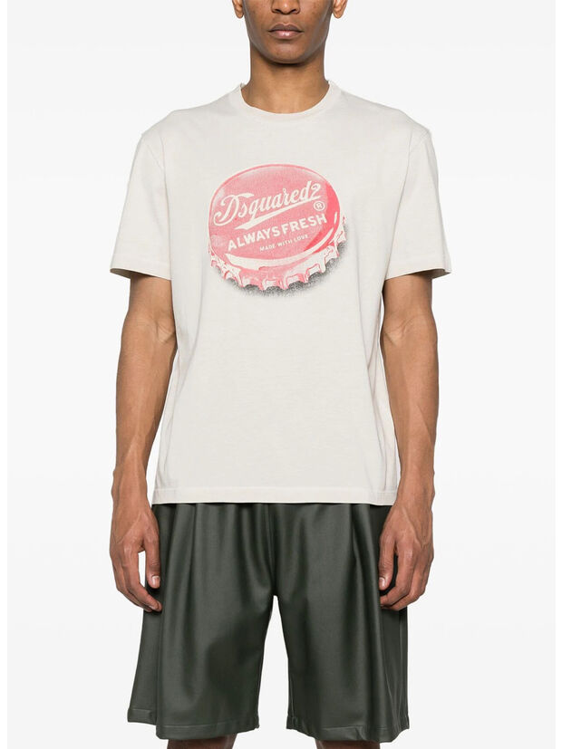 T-SHIRT REGULAR FIT TEE, 800 MASTIC BEIGE, large