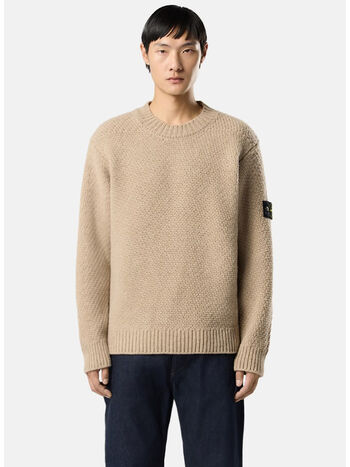 MAGLIONE CREW NECK, V0M94 BISCUIT MELANGE, small