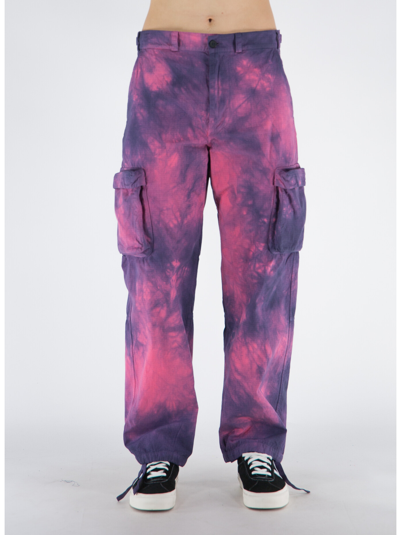 OFF-WHITE PANTALONE TIE DYE CONTOUR CARGO Rosa, Viola Uomo | Susi