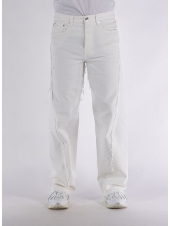 JEANS TWISTED DENIM BAGGY FIT IN DENIM, 01 OPTIC WHITE, small