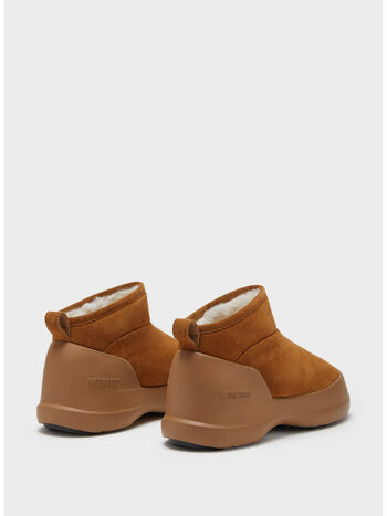STIVALE LUNA LOW IN PELLE SCAMOSCIATA, COGNAC, small