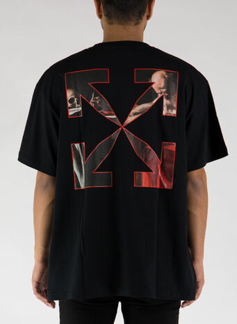 T-SHIRT CARAVAGGIO OVER TEE, 1025BLACKRED, small