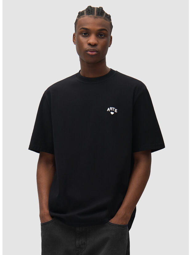 T-SHIRT HEART, 1 BLACK, large