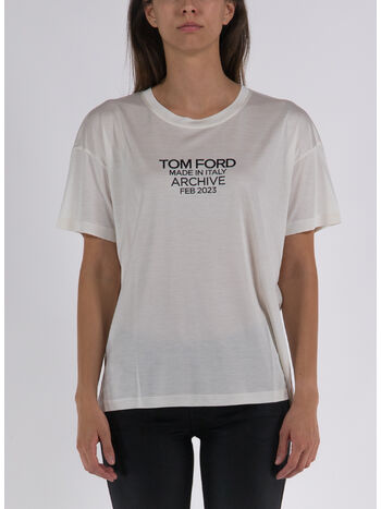 T-SHIRT SILK JERSEY, XAWLB CHALK & BLACK, small