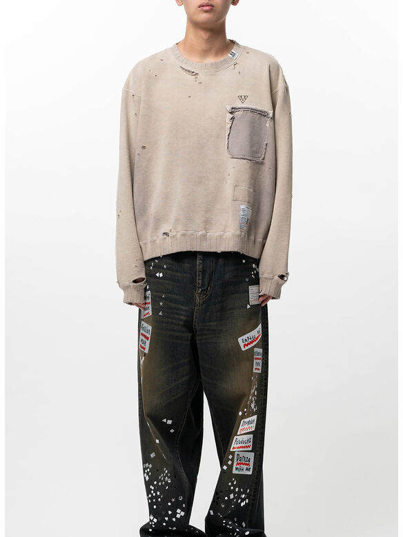 FELPA SUN FADED LIKE, BEIGE, medium