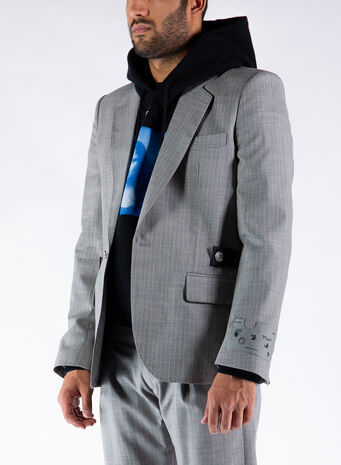 GIACCA UNFINISHED BLAZER, 0600LIGHTGREY, small