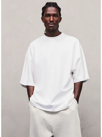 T-SHIRT HEAVY BOXY UNISEX, 0053 WHITE, small