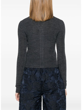 CARDIGAN IN MAGLIA ARGYLE, 523 FROST GREY, small