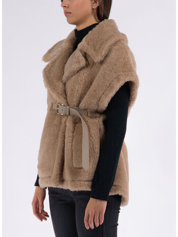 CAPPA GILET IN TESSUTO TEDDY, 001, small