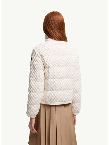 CARDIGAN IMBOTTITO IN LANA E COTONE CON ZIP, 034, small