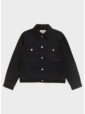 GIUBBOTTO TRUCKER DENIM, 1346 RAW BLACK CONTRAST STITCH, small