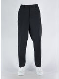 PANTALONE RELAXED FIT WITH FLAT, 001 BLACK, thumb