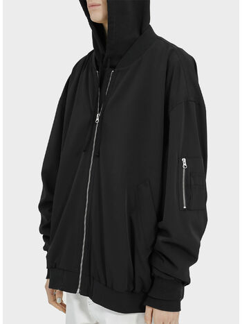 GIACCA BOMBER IN TWILL DI COTONE, 900, small