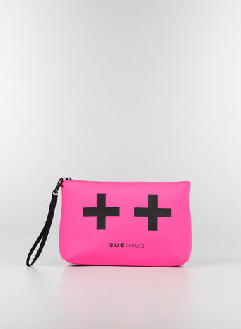 POCHETTE I'M THE HUB, PINKFLUOBLACK, small