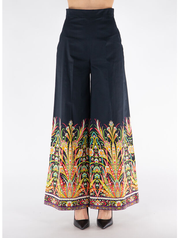 PANTALONE IN COTONE CON STAMPA, , large
