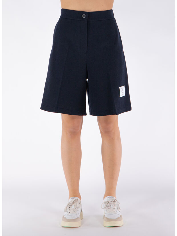 SHORTS HIGH WAISTED IN WOOL MILANO, , large