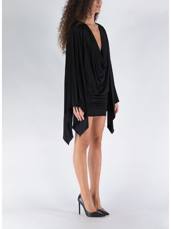 ABITO CORTO SLICK JERSEY COCKTAIL, LB999 BLACK, small
