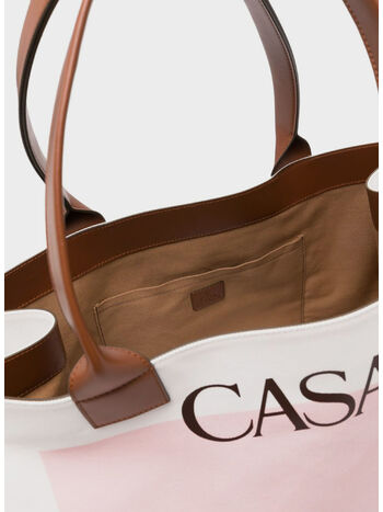 BORSA LARGE CASA TOTE, 01 BROWN / PALE PINK, small