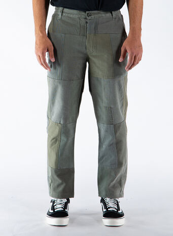 PANTALONE PATCHWORK, OLIVE, small