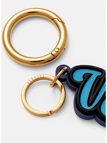 PORTACHIAVI ITEMS, 6G50V DARK TEAL+BLACK+NAVY-ORO VERSACE, small