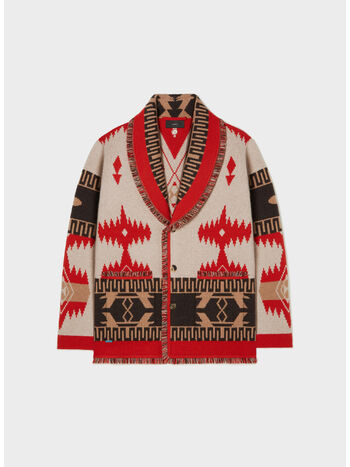 CARDIGAN ICON JACQUARD, 1727 SAND FIRE, small