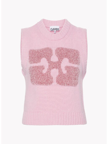 GILET GRAPHIC LOGO WOOL MIX, , small