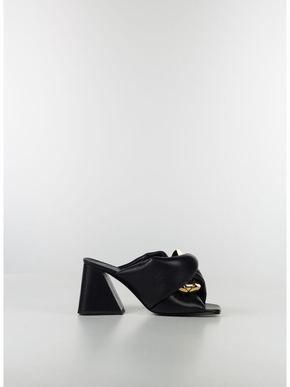 SANDALI TWISTED HEEL CHAIN, 999 BLACK, medium