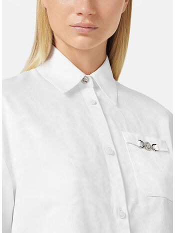 CAMICIA INFORMAL BAROQUE COTTON, 1W000 OPTICAL WHITE, small