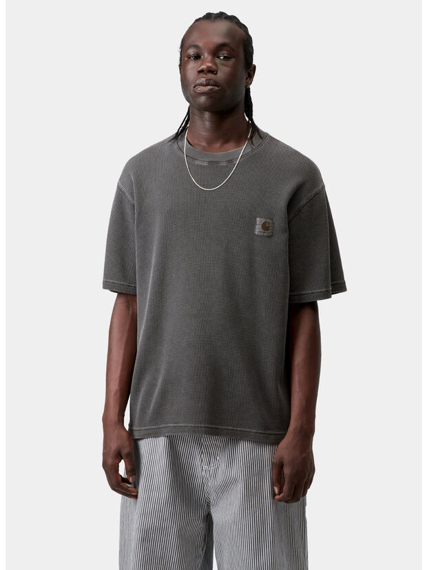 T-SHIRT NELSON WAFFLE, 89GD Black,garmentdyed, large