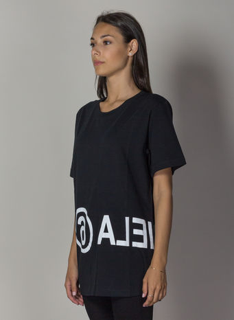 T-SHIRT CON LOGO INVERTITO, 900BLACK, small