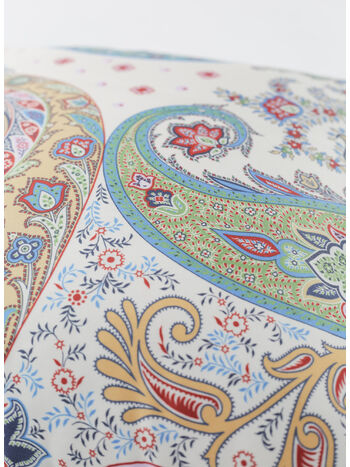 CUSCINO IN RASO DI COTONE PAISLEY, 990 WHITE, small