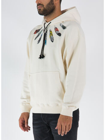 FELPA COLLAR FEATHERS COMFORT HOODIE, , small
