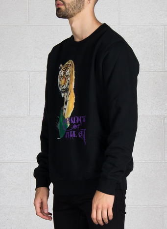 FELPA TIGER CREWNECK, BLACK/MULTI, small