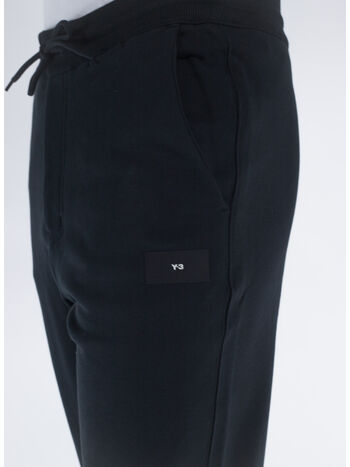 PANTALONE ORGANIC COTTON TERRY CUFFED, BLACK, small