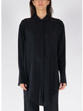 CAMICIA WRAP FRONT BLOUSE, 1 BLACK, thumb