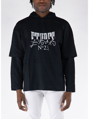 T-SHIRT LONG SLEEVE PAVE N23, BLACK, small