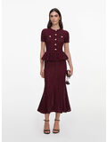 ABITO POINTELLE PEPLUM KNIT MIDI, BURGUNDY, thumb