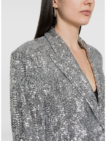 GIACCA SEQUINS OVERSIZED, SILVER, small