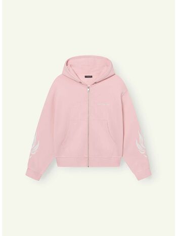 FELPA WESANDRA ZIP-HOODIE, OLD PINK, small