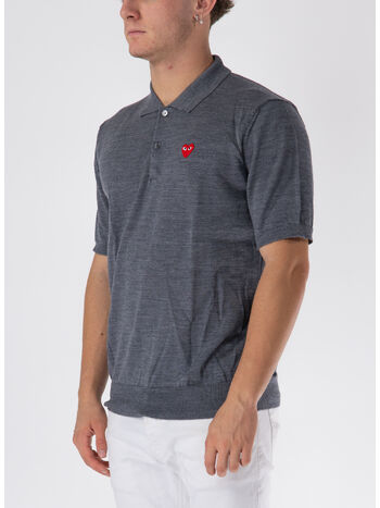 POLO A MANICHE CORTE CON LOGO UNISEX, , small