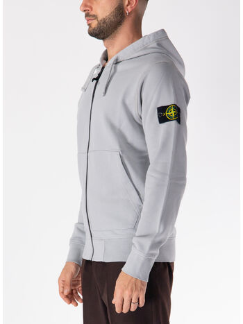 FELPA FULL ZIP CON PATCH LOGO, V0061 GRIGIO PERLA, small