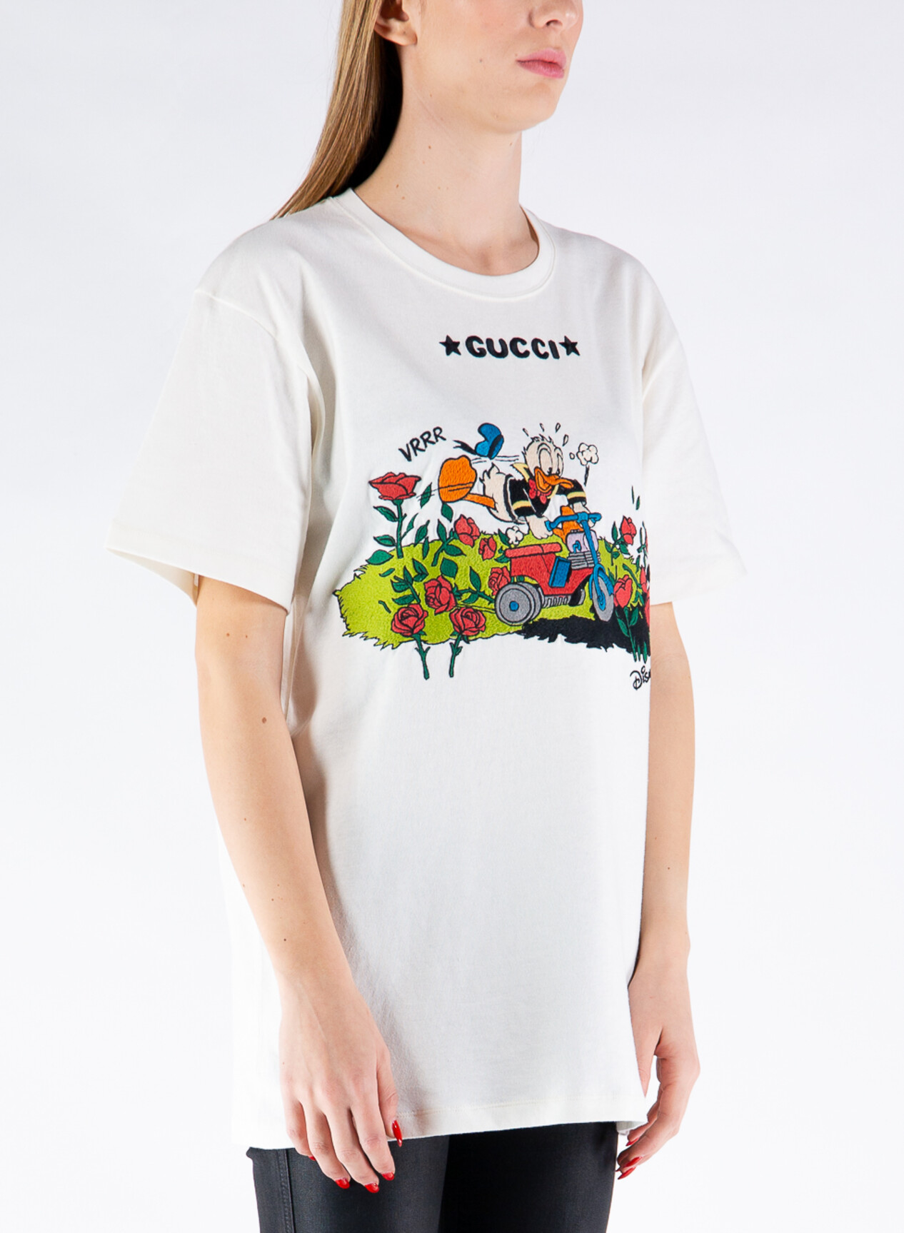 GUCCI T-SHIRT PAPERINO G LOVED DISNEY Bianco, Multicolor Donna | Susi