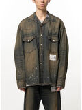CAMICIA FLATTED COLLAR DENIM, INDIGO, thumb