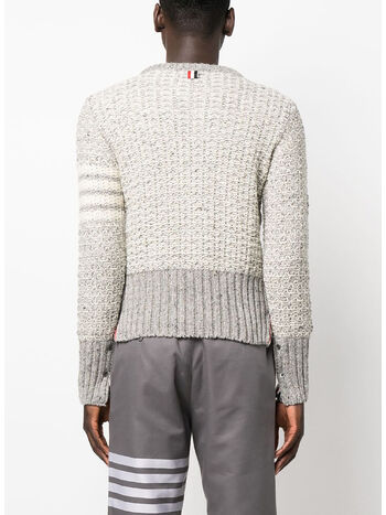 MAGLIONE TUCK STITCH CLASSIC CREW NECK, 055 LT GREY, small