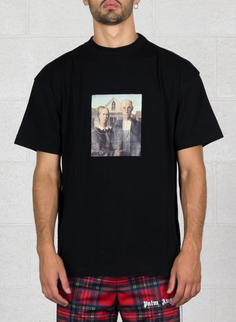 T-SHIRT AMERICAN GOTHIC TEE, BLACK/MULTI, small